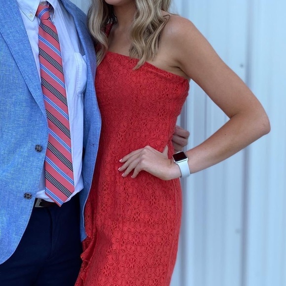 Cupcakes and Cashmere Burnt Red One Shoulder Dress - Picture 2 of 9